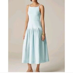 J Crew Pintuck mixy dress CK707 Baby Blue NWT